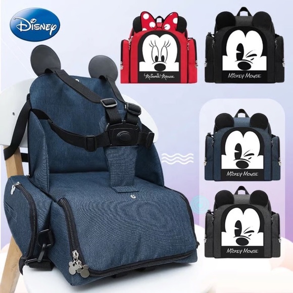 Minnie Mouse Red Only Diaper Backpack with Safety Booster Seat only one left. - Picture 3 of 10